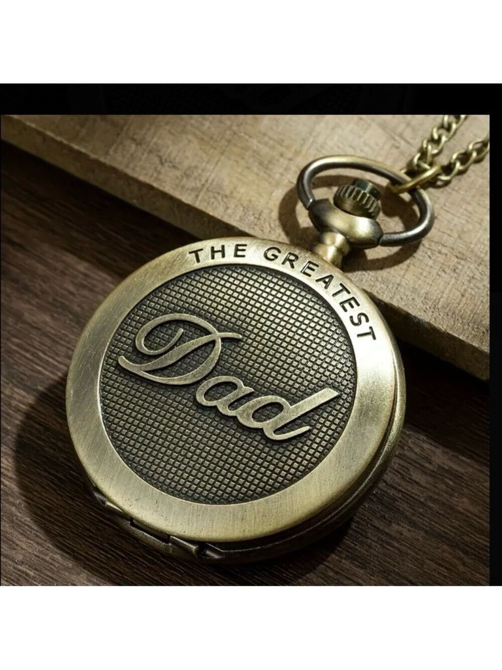 Dad Engraved Bronze Pocket Watch - The Greatest Dad